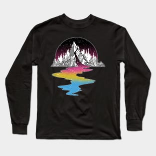 Pansexual Mountain River Long Sleeve T-Shirt